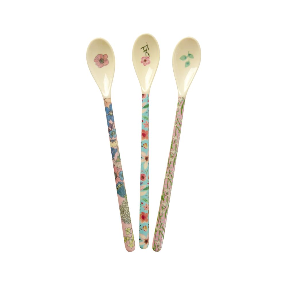 Rice Melamin Latte Löffel Flower Prints 2x3er Set