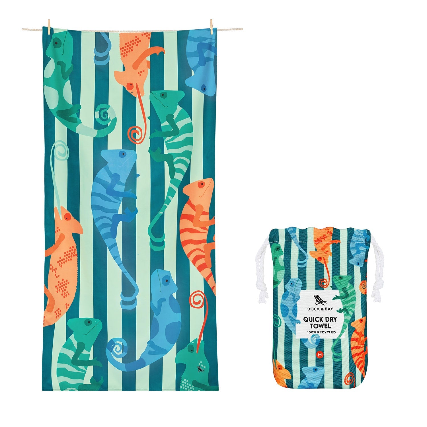 Strandhandtuch Dock & Bay L Karma Chameleon – 160x90cm
