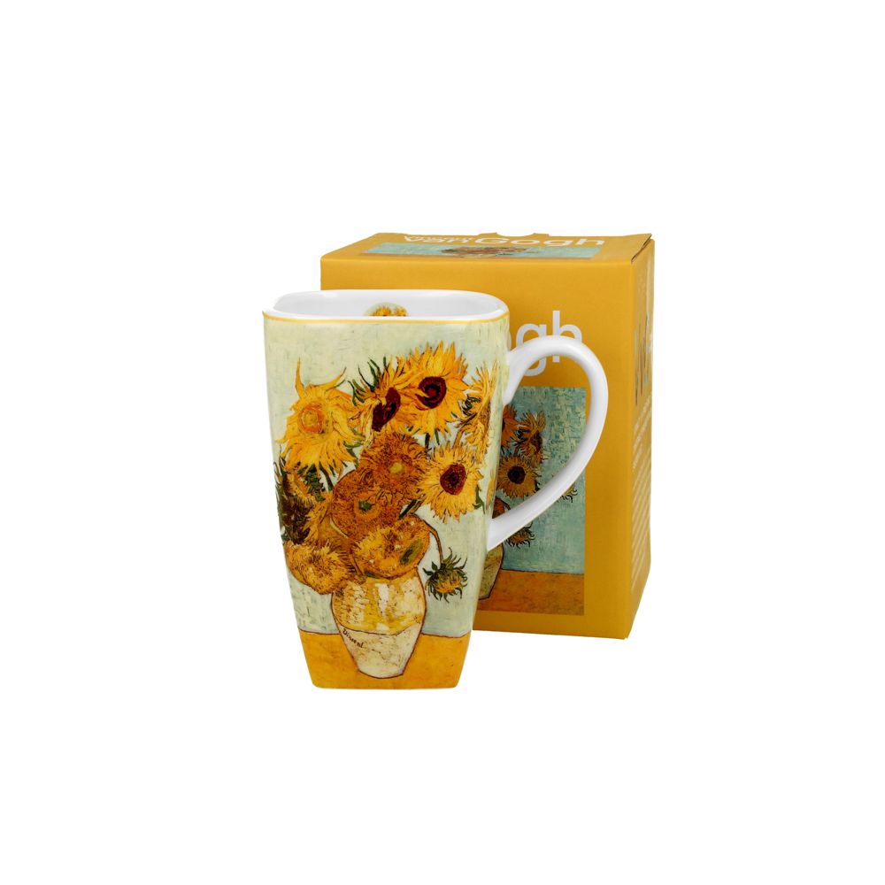 Becher quadratisch van Gogh Sunflowers – 0,65l