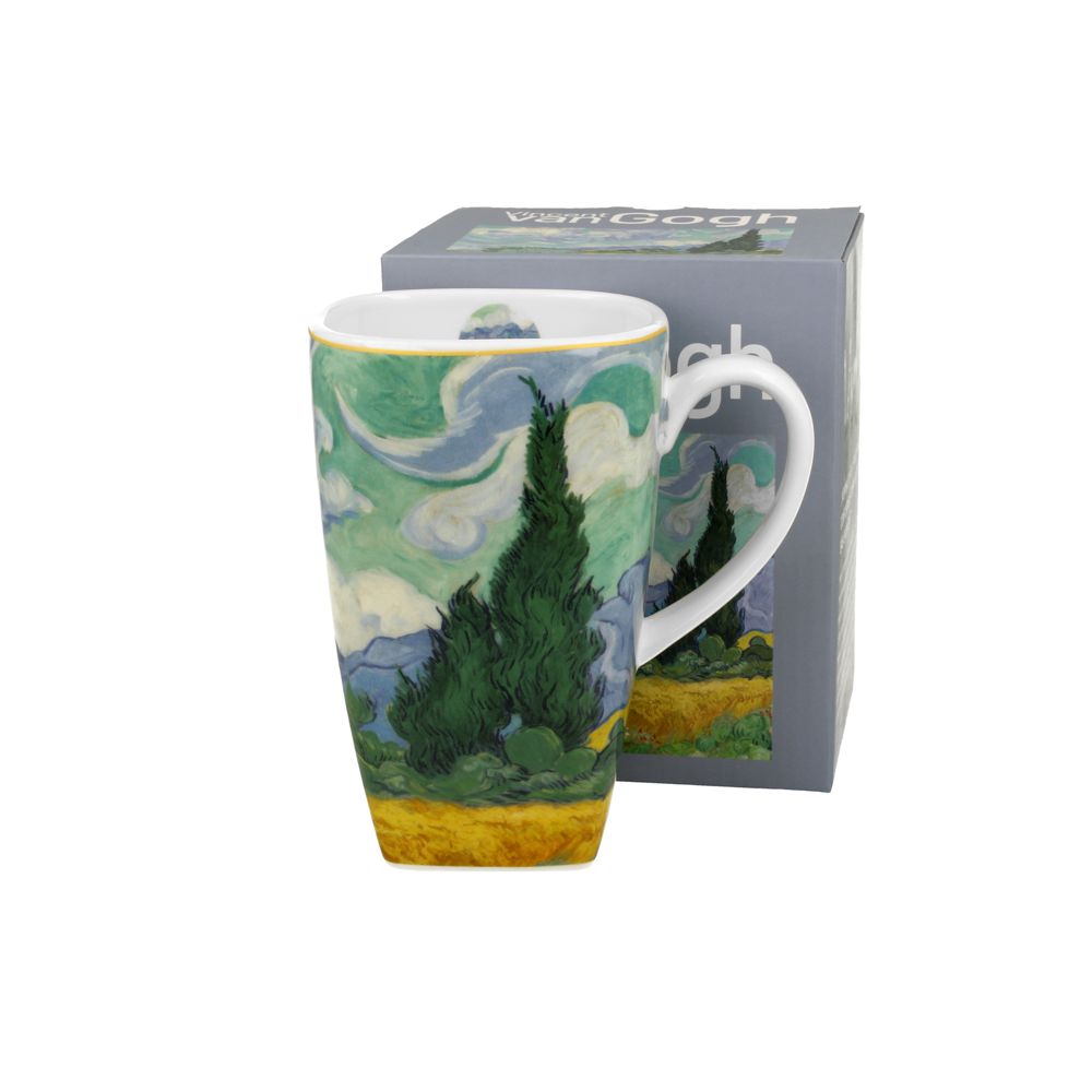Becher quadratisch van Gogh Wheat Field – 0,65l