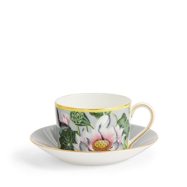 Tasse & Untertasse Wonderlust Waterlily Grey - 0,2l